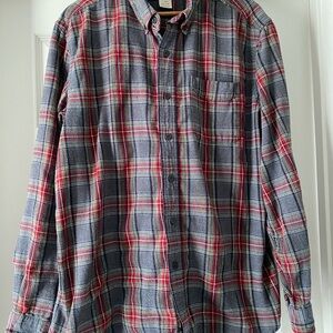 L.L. Bean Men's Scotch Plaid Flannel 100% Cotton Size Large